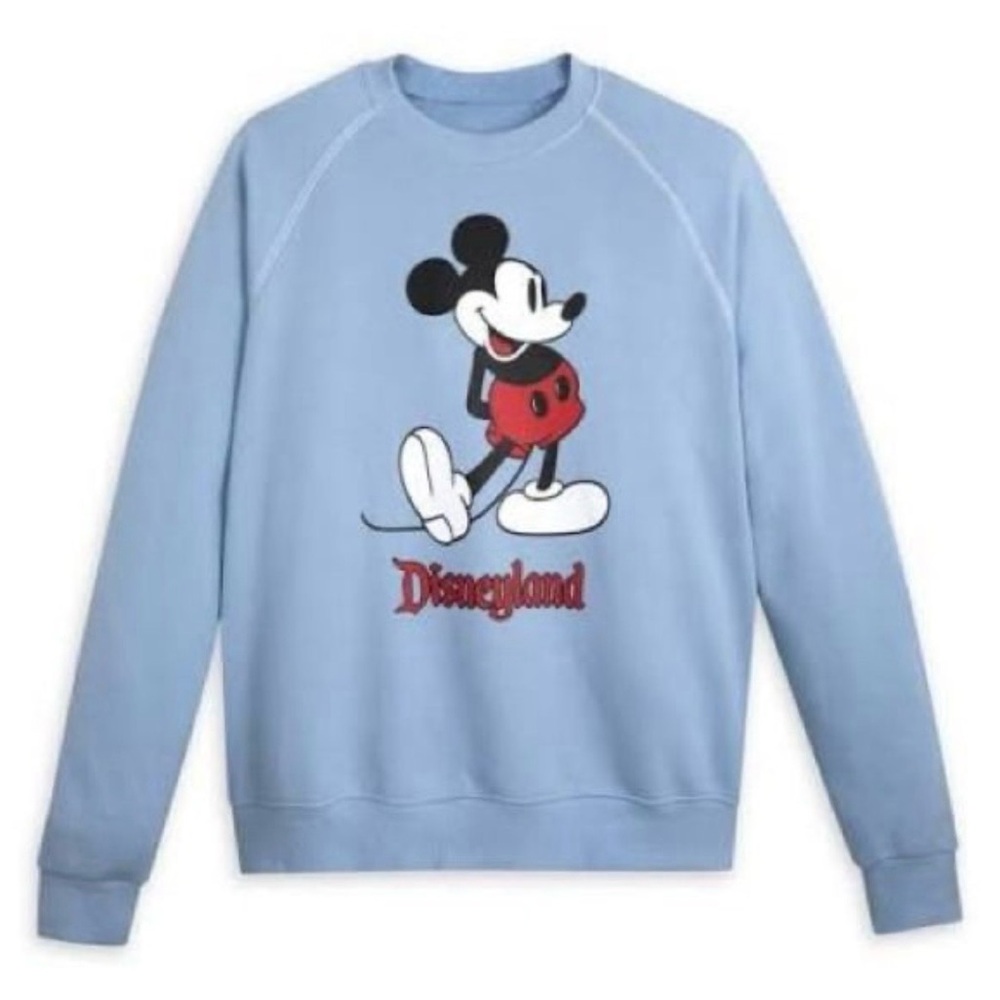Disney Official In-Park Unisex Light Blue Mickey Mouse Crewneck Sweater